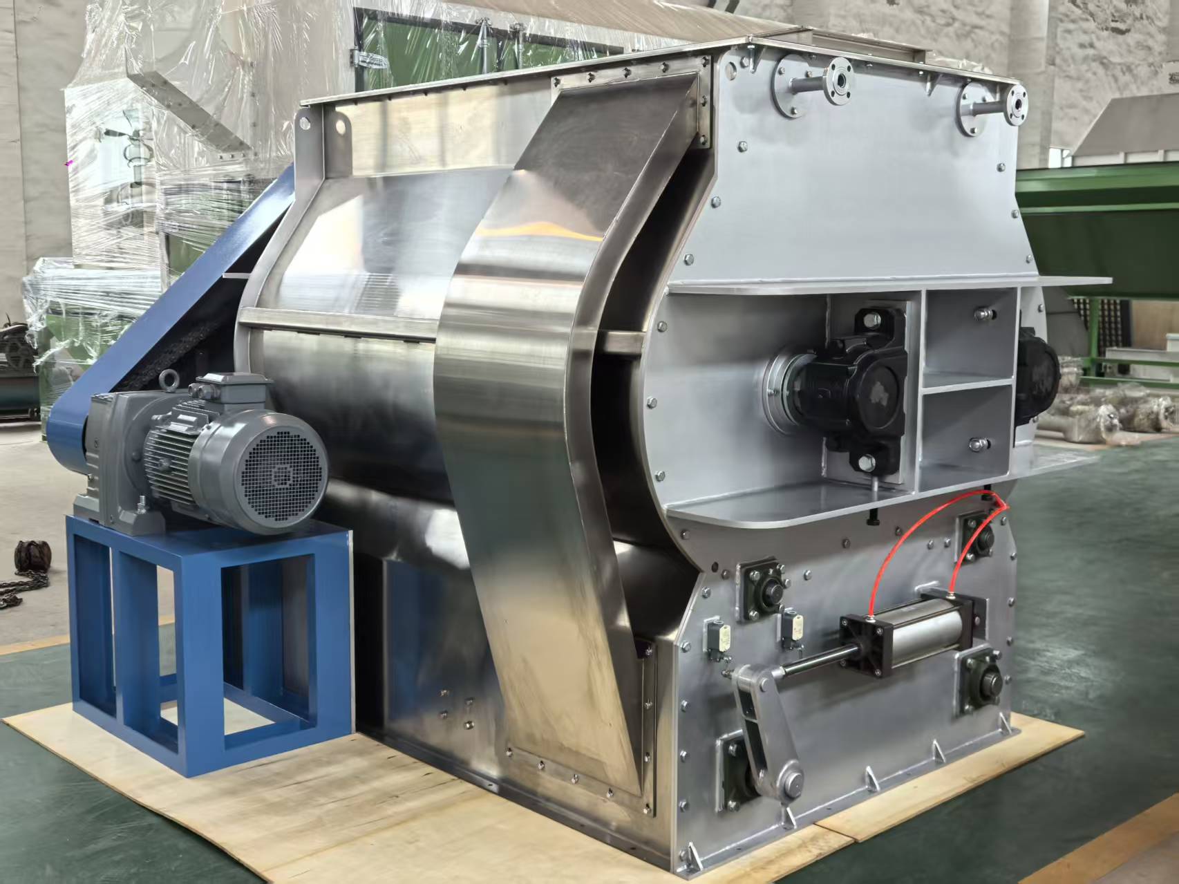 Acero inoxidable doble eje paddle mixer